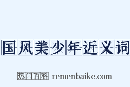 国风美少年近义词是什么意思的图片